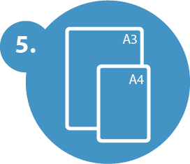 Hoja de impresión A4 o A3
