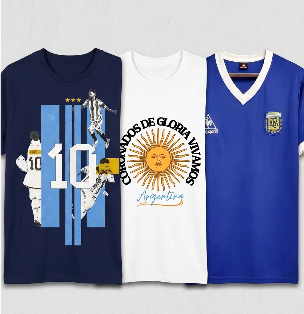 Remeras personalizadas con diseños de la Selección Argentina para el Mundial 2026