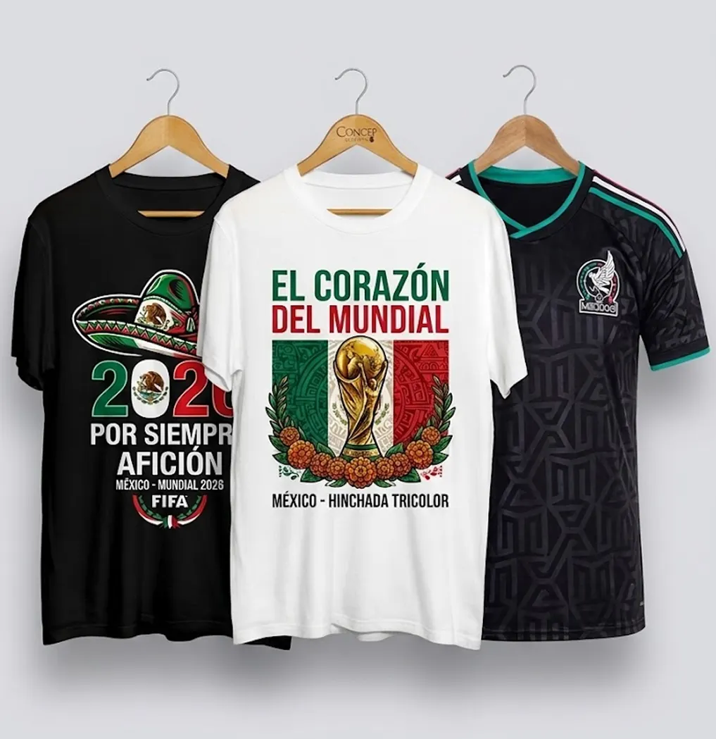 Playeras personalizadas con diseños de la Selección Mexicana para el Mundial 2026