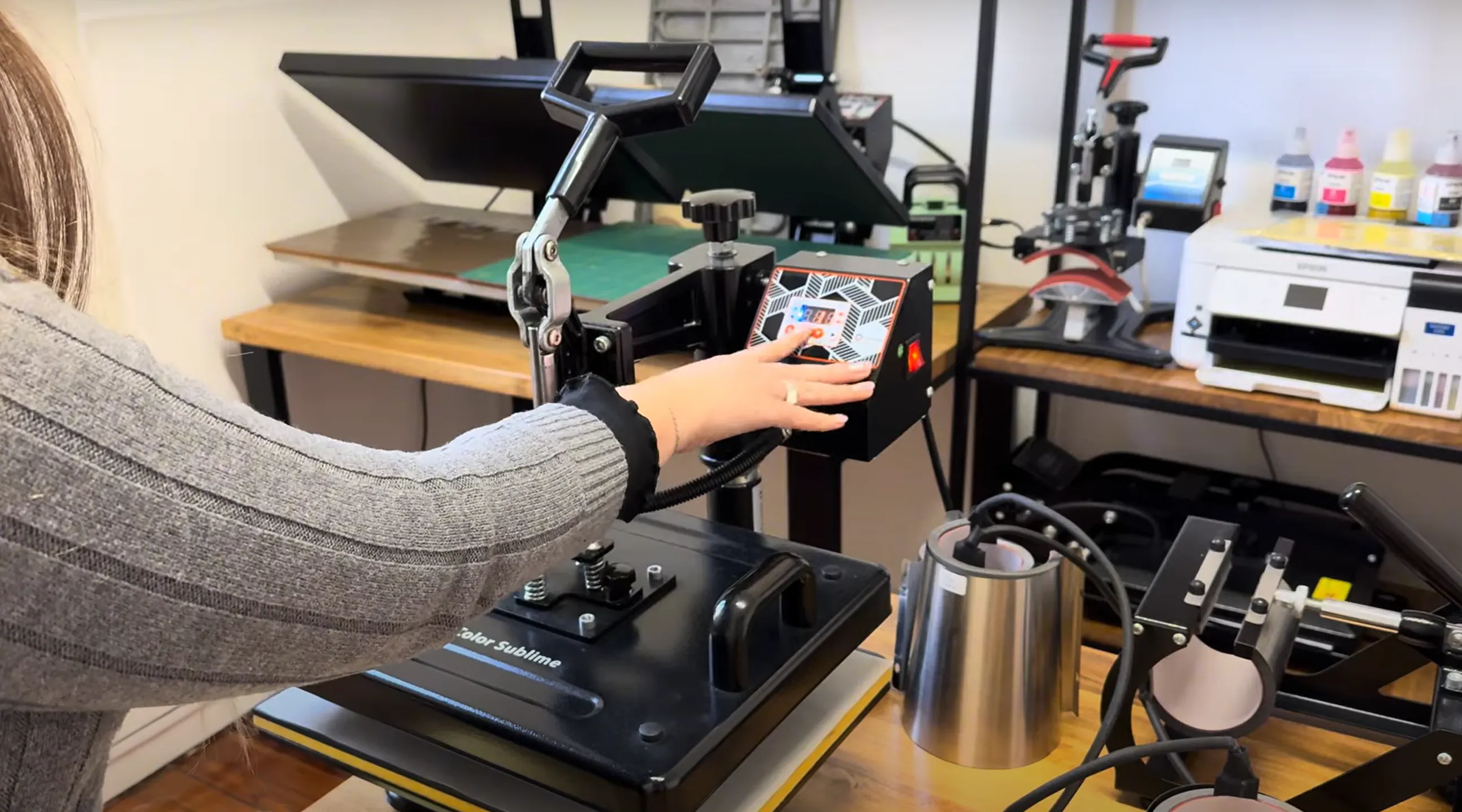 Configurar la plancha de sublimación