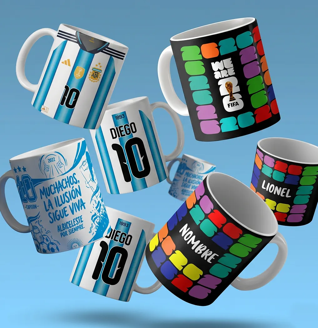 Tazas personalizadas temáticas de Argentina para el Mundial 2026